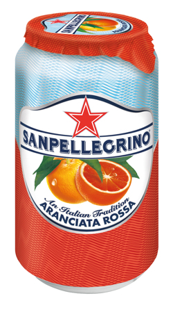 Напиток газированный "Сан Пеллегрино" Красный Апельсин, 0,33 в жестяной банке. Цена за упаковку 24 банки. (81,25 за банку)