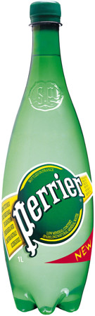Вода Перье (Perrier) натуральная, пластик, 1,0. Цена за упаковку 6 бут. (121,67 за бутылку)