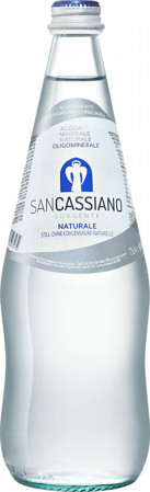 Вода "Сан Кассиано" БЕЗ ГАЗА, в стеклянной бутылке, 750 мл. Цена за упаковку 12 бут. (140, 83 руб за бут)