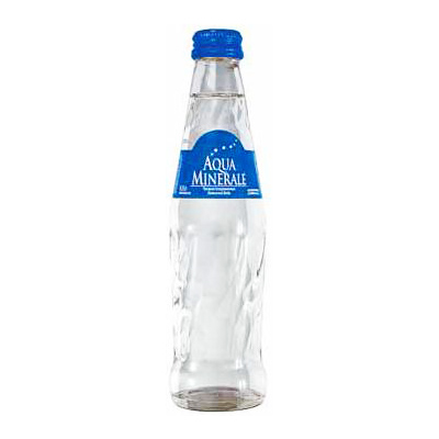 Вода Аква Минерале природная, минеральная с  газом, 0,25 л, стекло. Цена за упаковку 12 бут.