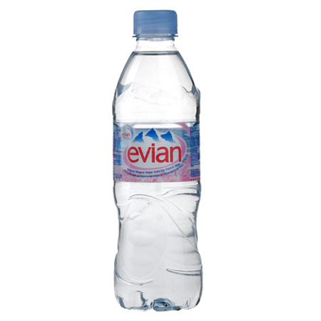 Вода Эвиан природная, минеральная без газа, 0,5 л пластик. Цена за упаковку 24 бут.